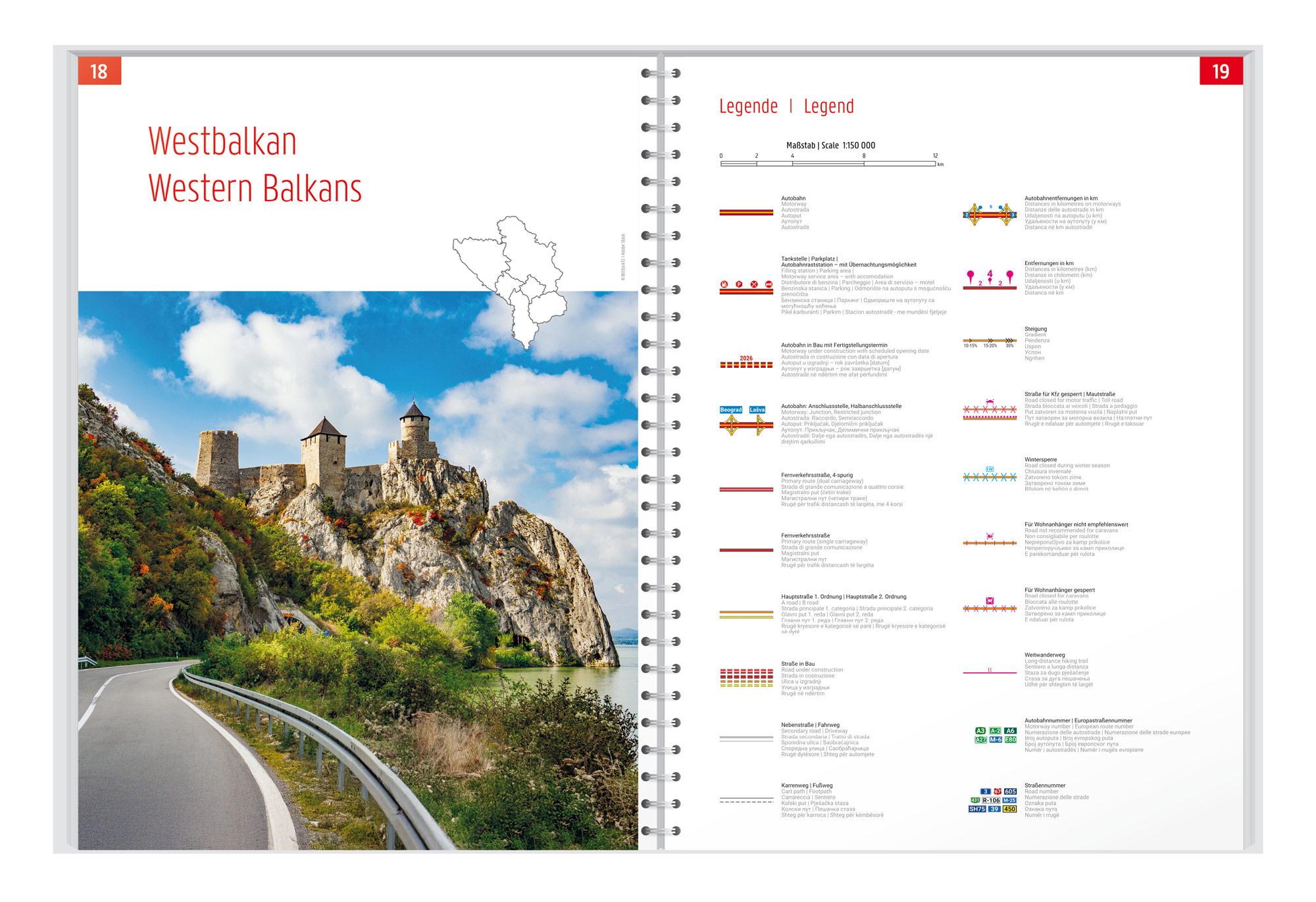 Beispielinhalt (Bild) Westbalkan, Autoatlas 1:150.000, freytag & berndt