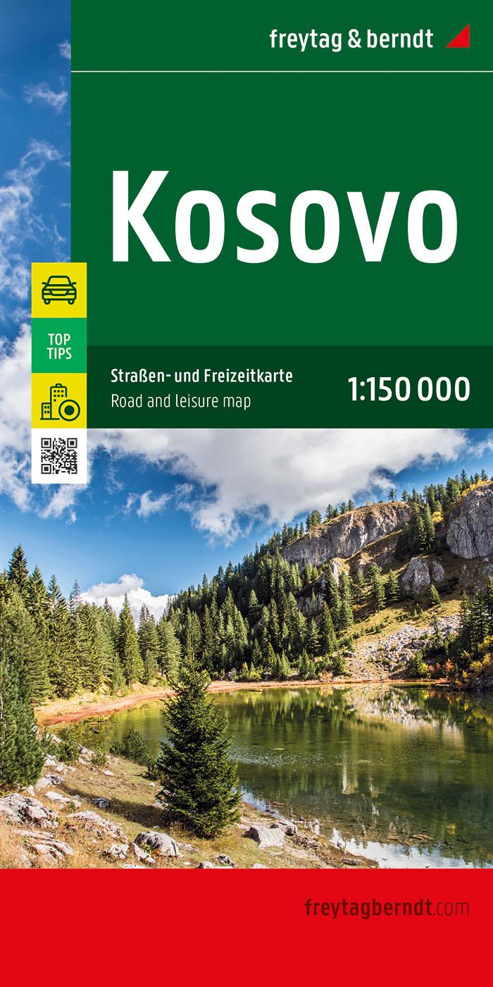 Vorderes Coverbild Kosovo, Straßen- und Freizeitkarte 1:150.000, freytag & berndt