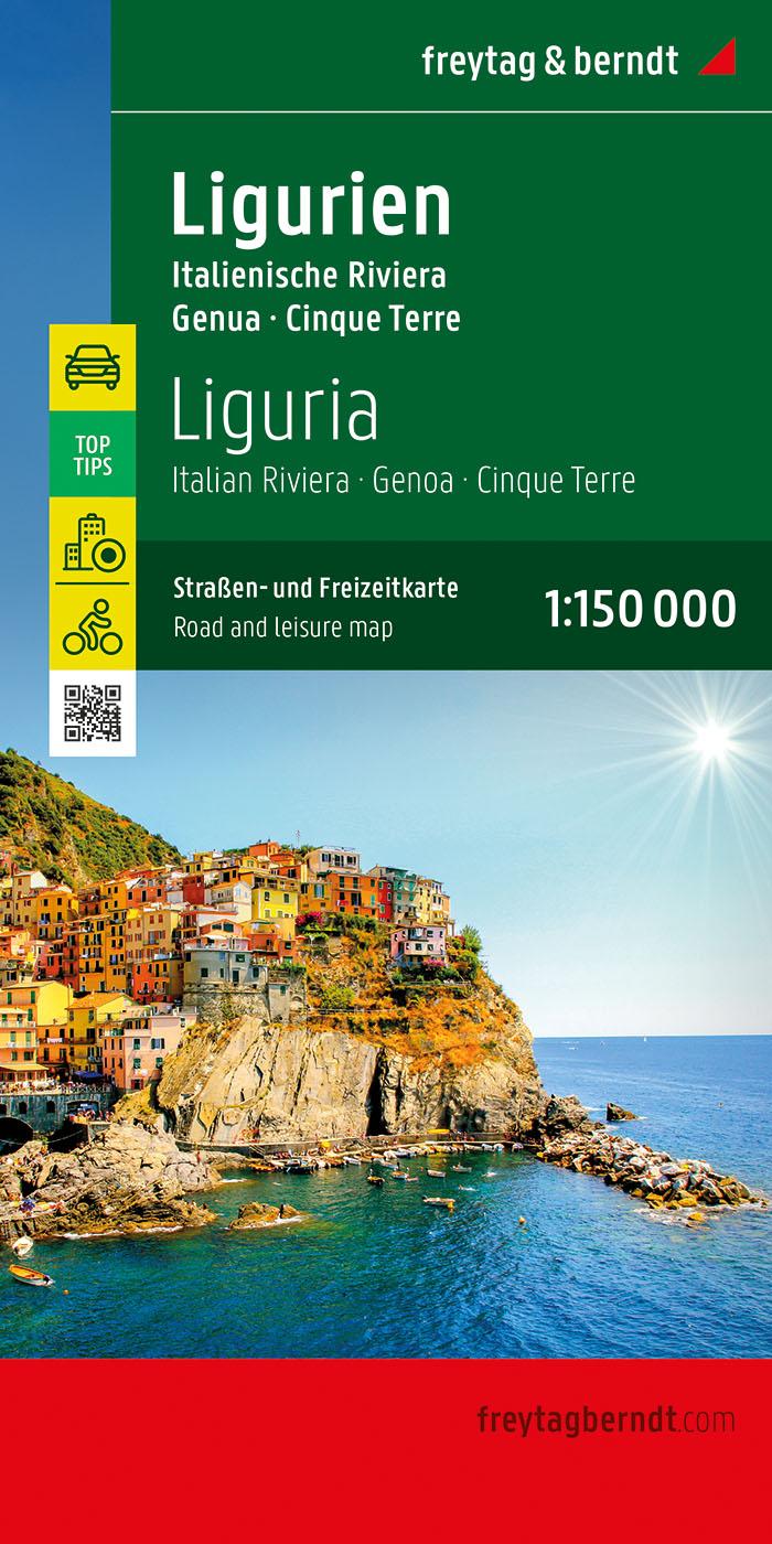 Vorderes Coverbild Ligurien, Straßen- und Freizeitkarte 1:150.000, freytag & berndt
