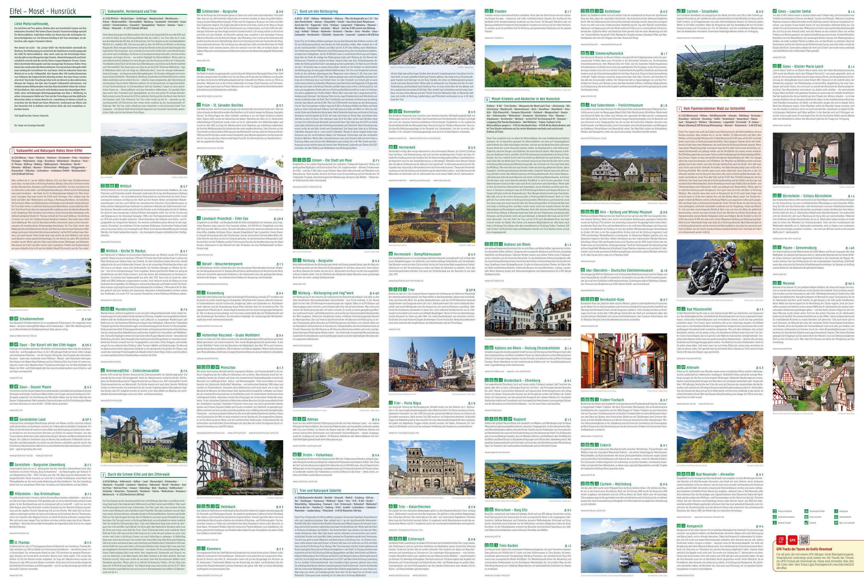 Beispielinhalt (Bild) Eifel - Mosel - Hunsrück, Motorradkarte 1:200.000, freytag & berndt