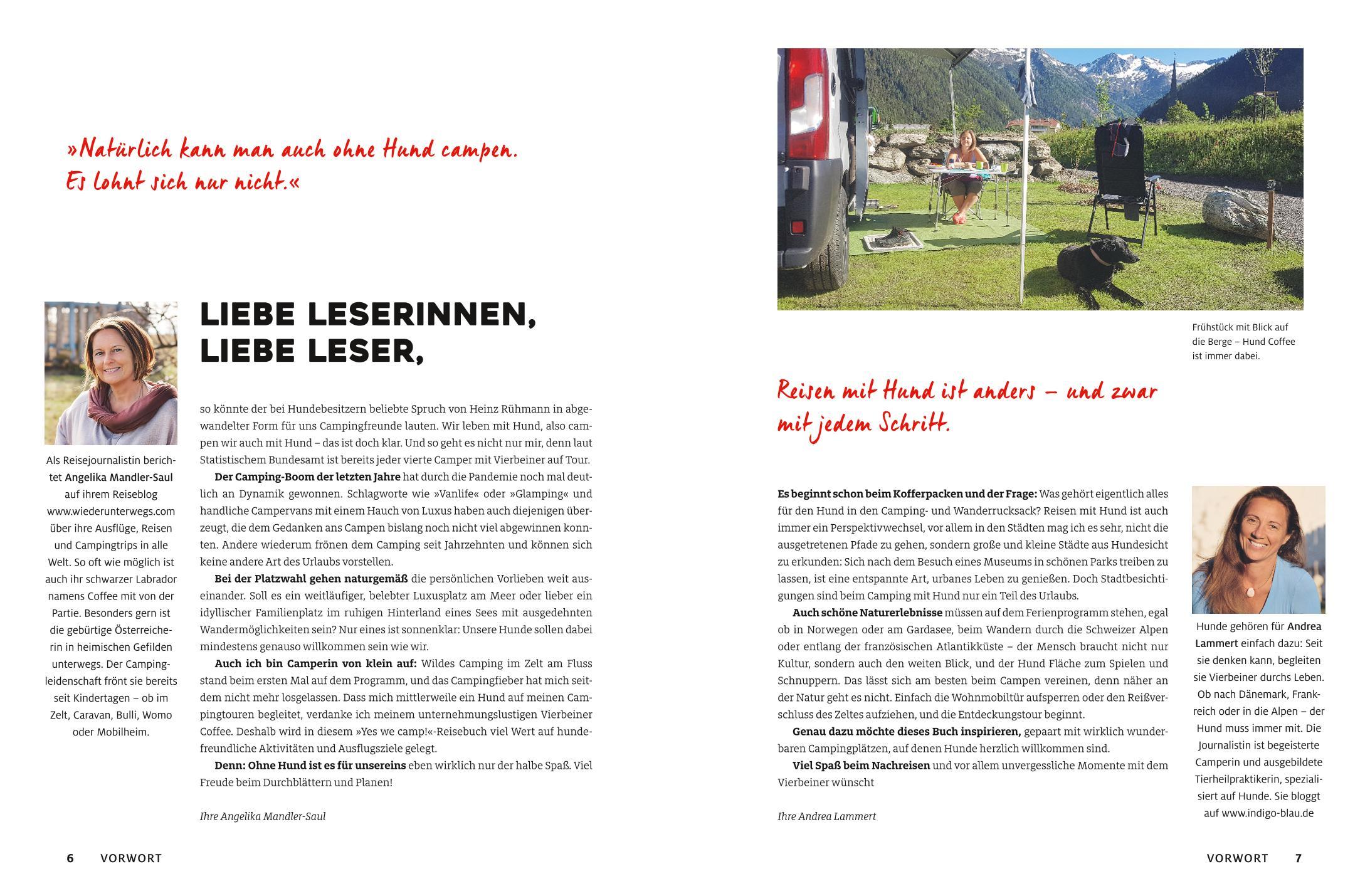 Beispielinhalt (Bild) Yes we camp! Camping mit Hund