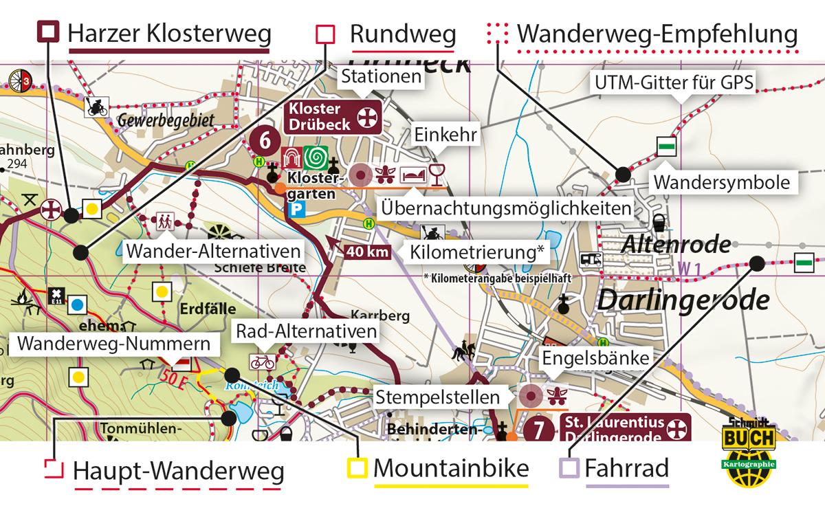 Beispielinhalt (Bild) Harzer Kloster-Wanderweg