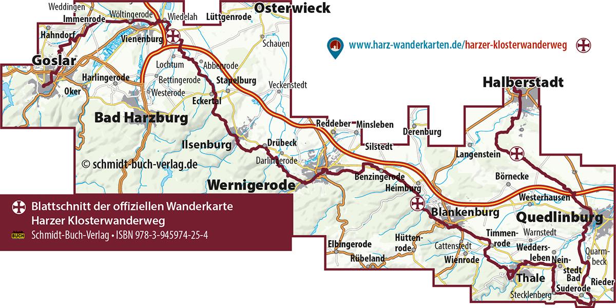 Beispielinhalt (Bild) Harzer Kloster-Wanderweg