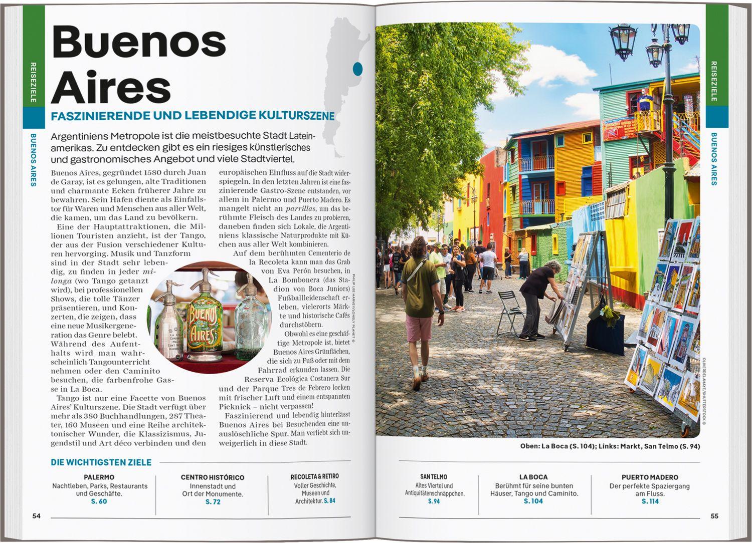 Beispielinhalt (Bild) LONELY PLANET Reiseführer Argentinien