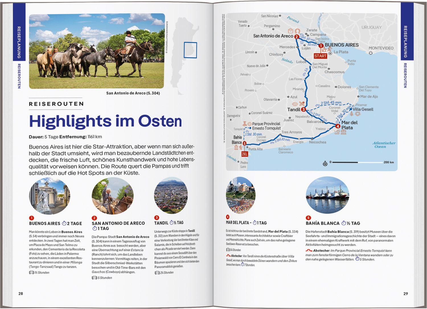 Beispielinhalt (Bild) LONELY PLANET Reiseführer Argentinien