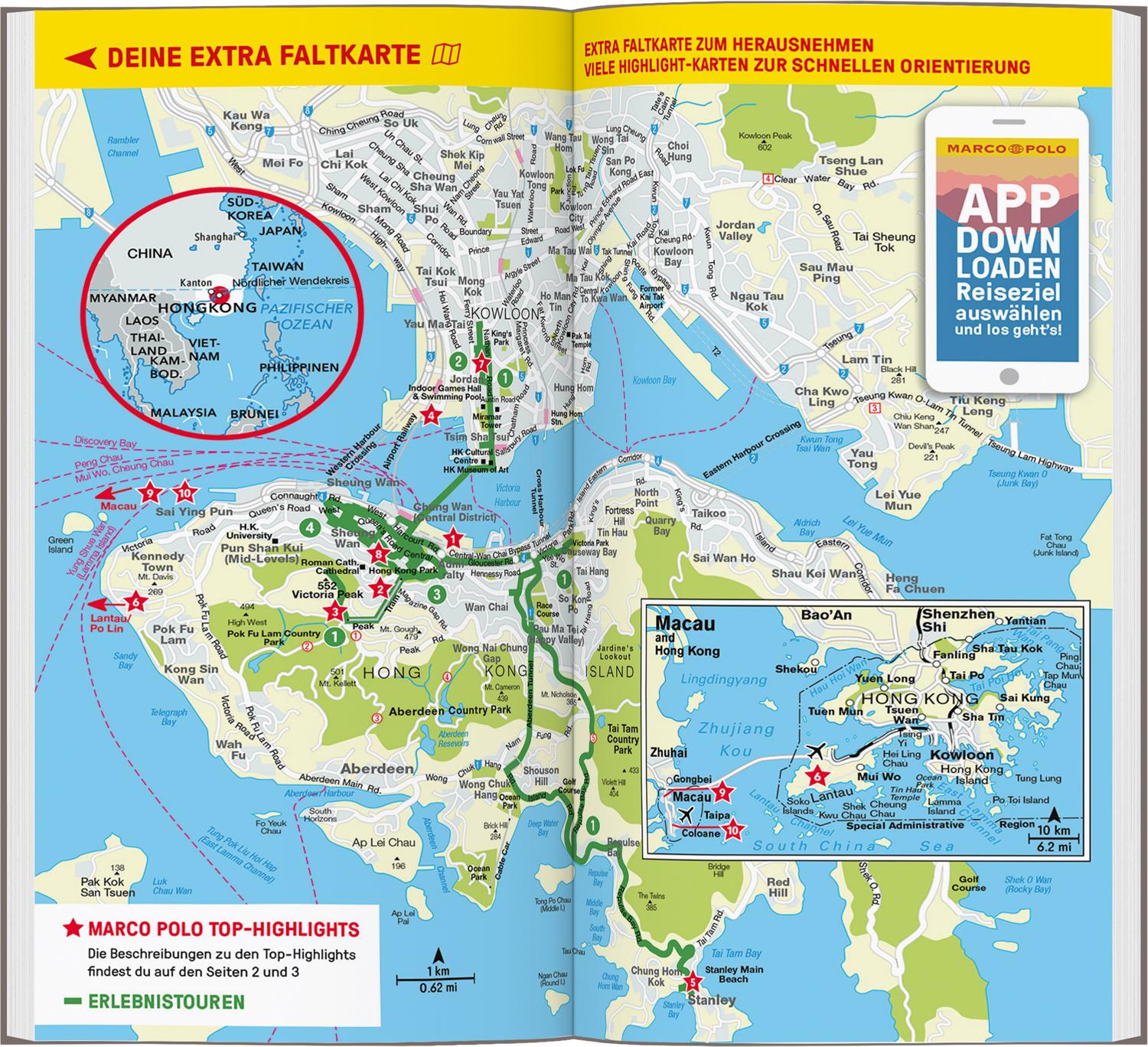Beispielinhalt (Bild) MARCO POLO Reiseführer Hongkong, Macau