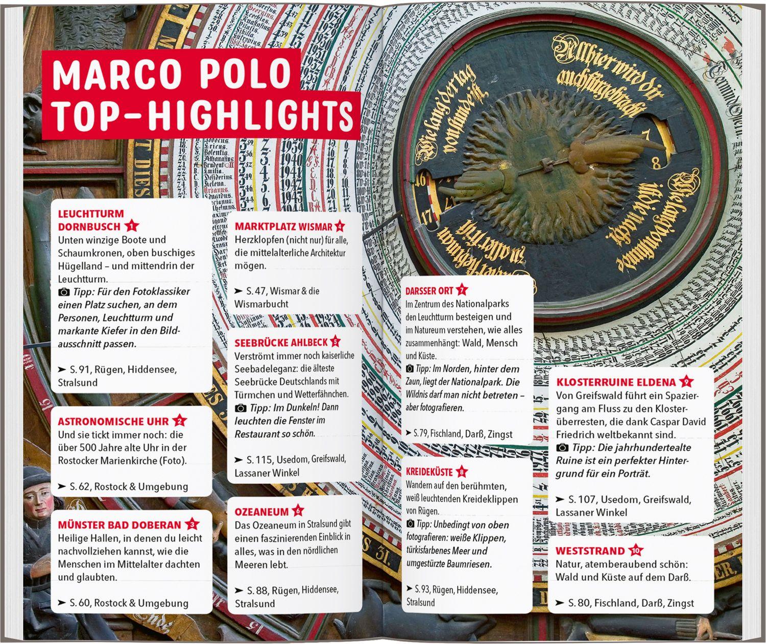 Beispielinhalt (Bild) MARCO POLO Reiseführer Ostseeküste, Mecklenburg-Vorpommern