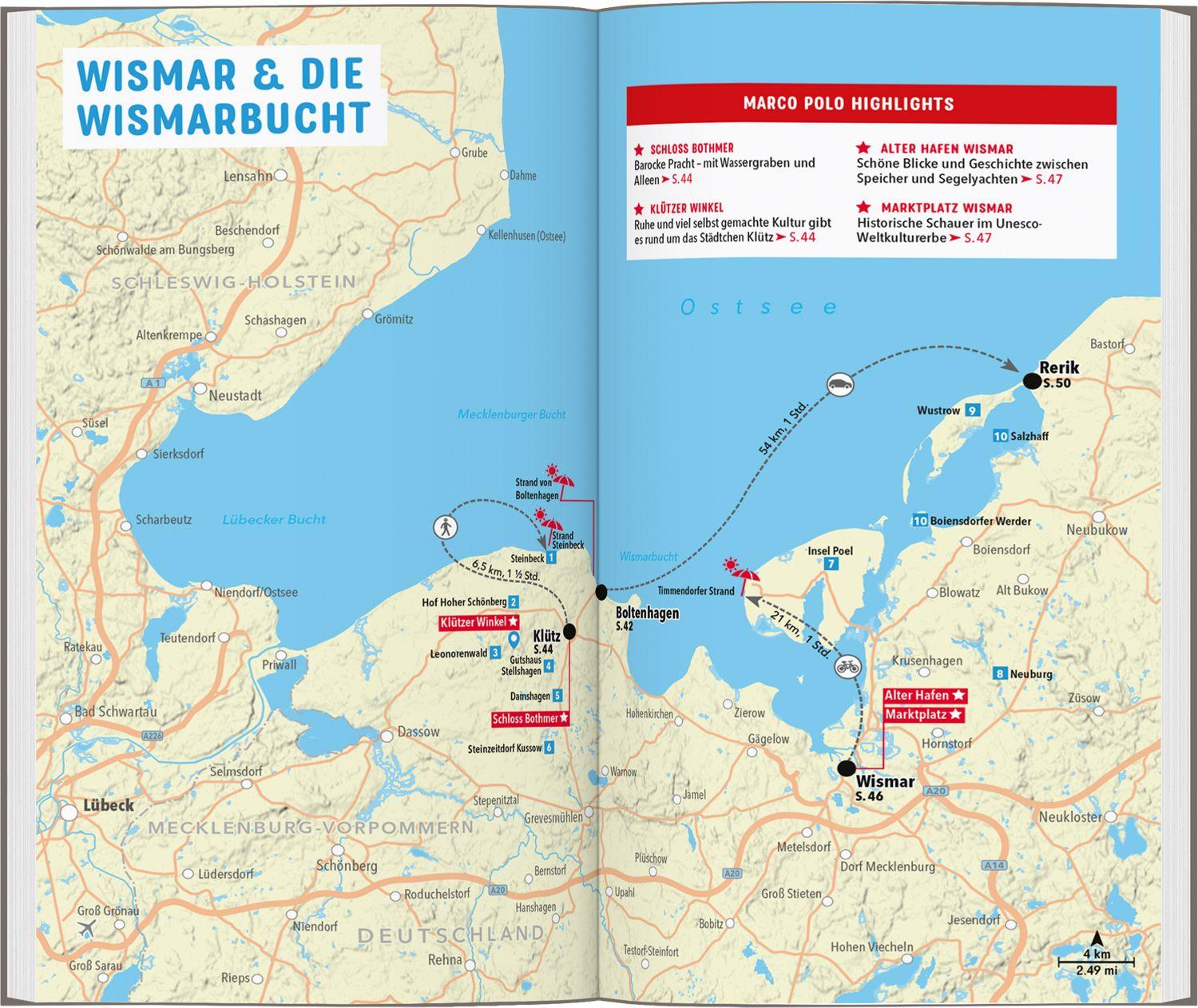 Beispielinhalt (Bild) MARCO POLO Reiseführer Ostseeküste, Mecklenburg-Vorpommern