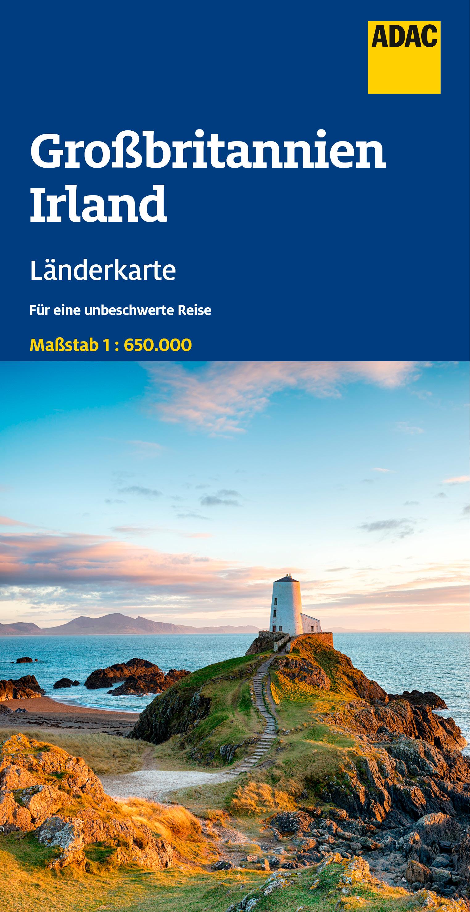 Vorderes Coverbild ADAC Länderkarte Großbritannien, Irland 1:650.000