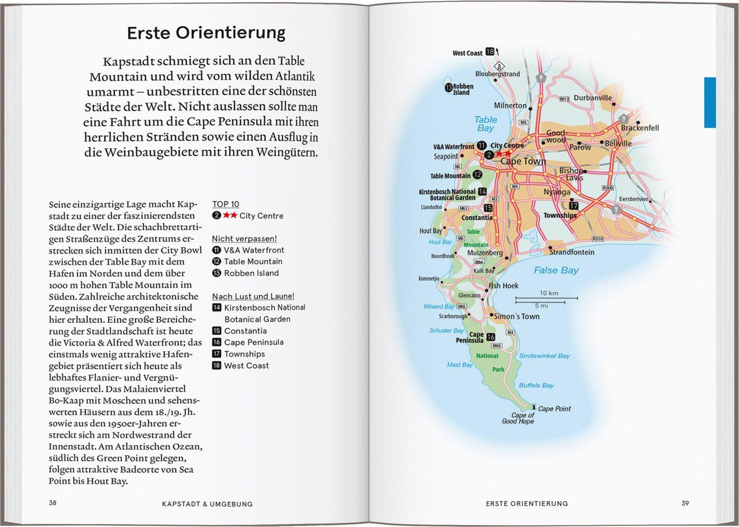 Beispielinhalt (Bild) Baedeker SMART Reiseführer Südafrika