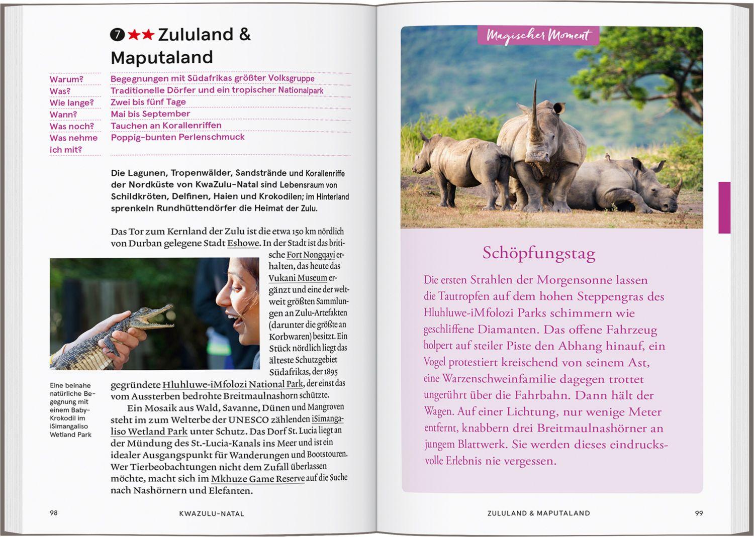 Beispielinhalt (Bild) Baedeker SMART Reiseführer Südafrika