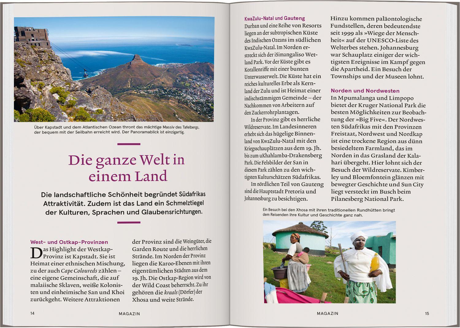 Beispielinhalt (Bild) Baedeker SMART Reiseführer Südafrika