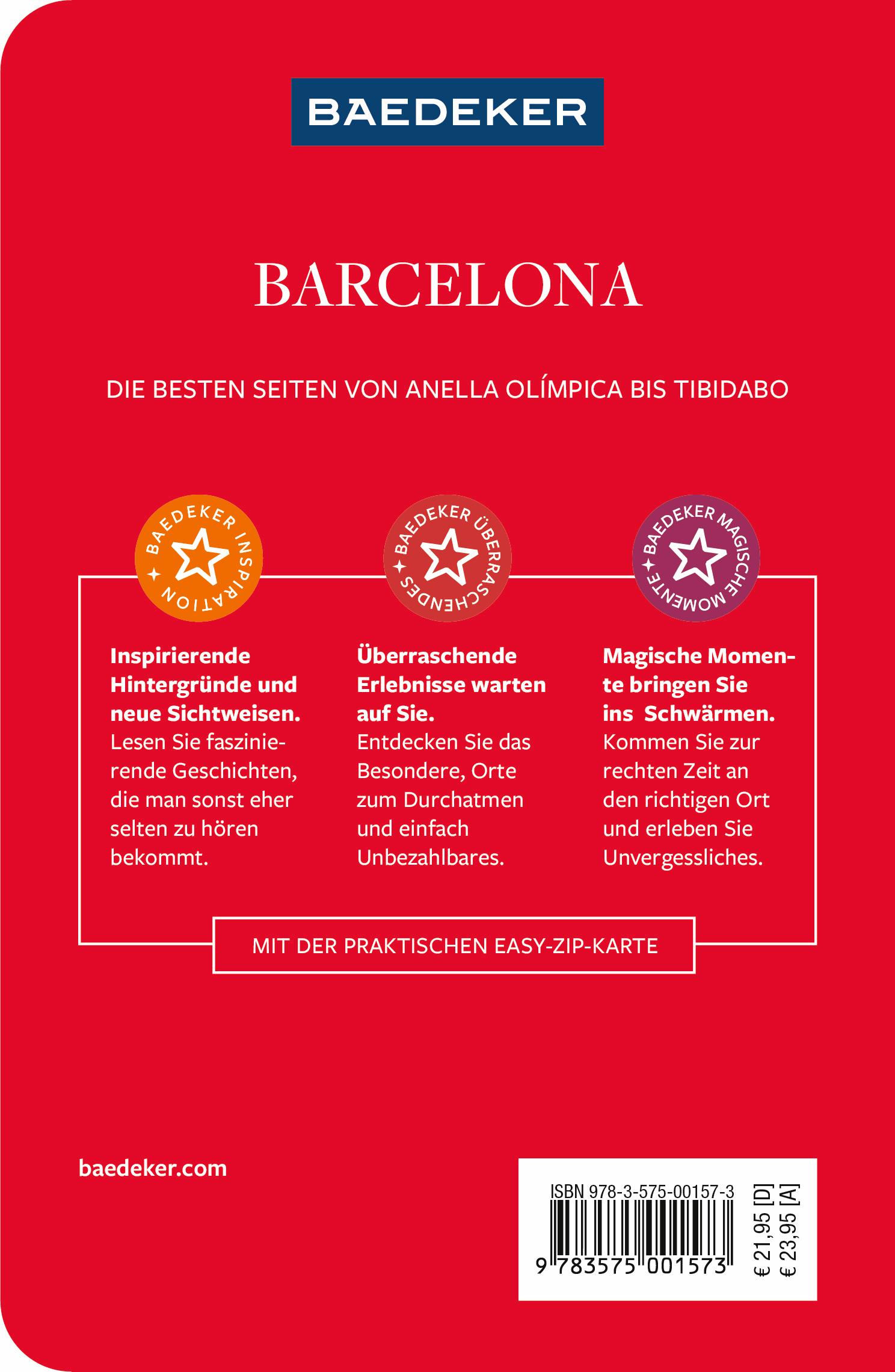 Rückseitencover Baedeker Reiseführer Barcelona