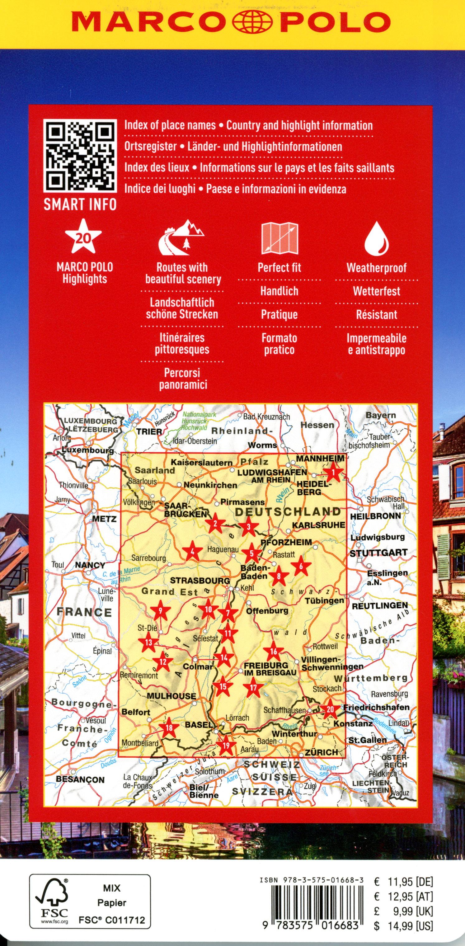 Beispielinhalt (Bild) MARCO POLO Reisekarte Vogesen, Elsass, Schwarzwald 1:225.000
