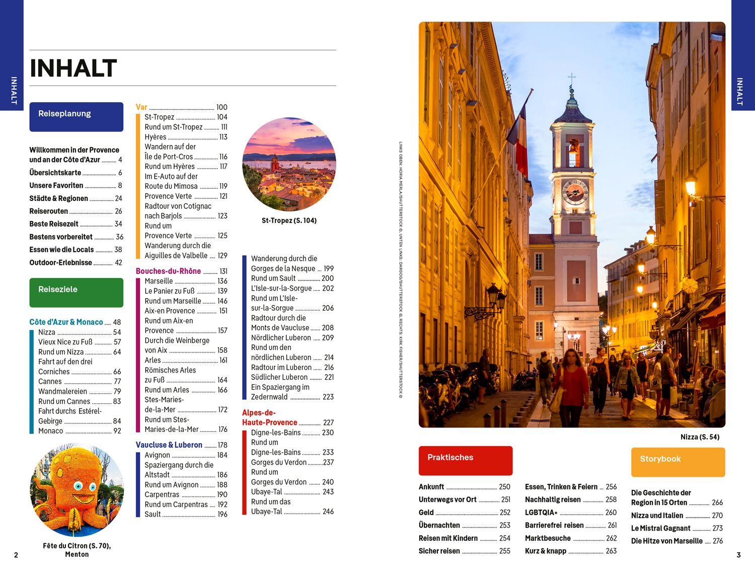 Beispielinhalt (Bild) LONELY PLANET Reiseführer Provence & Côte d'Azur