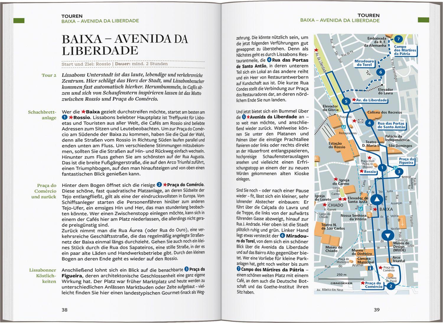 Beispielinhalt (Bild) Baedeker Reiseführer Lissabon