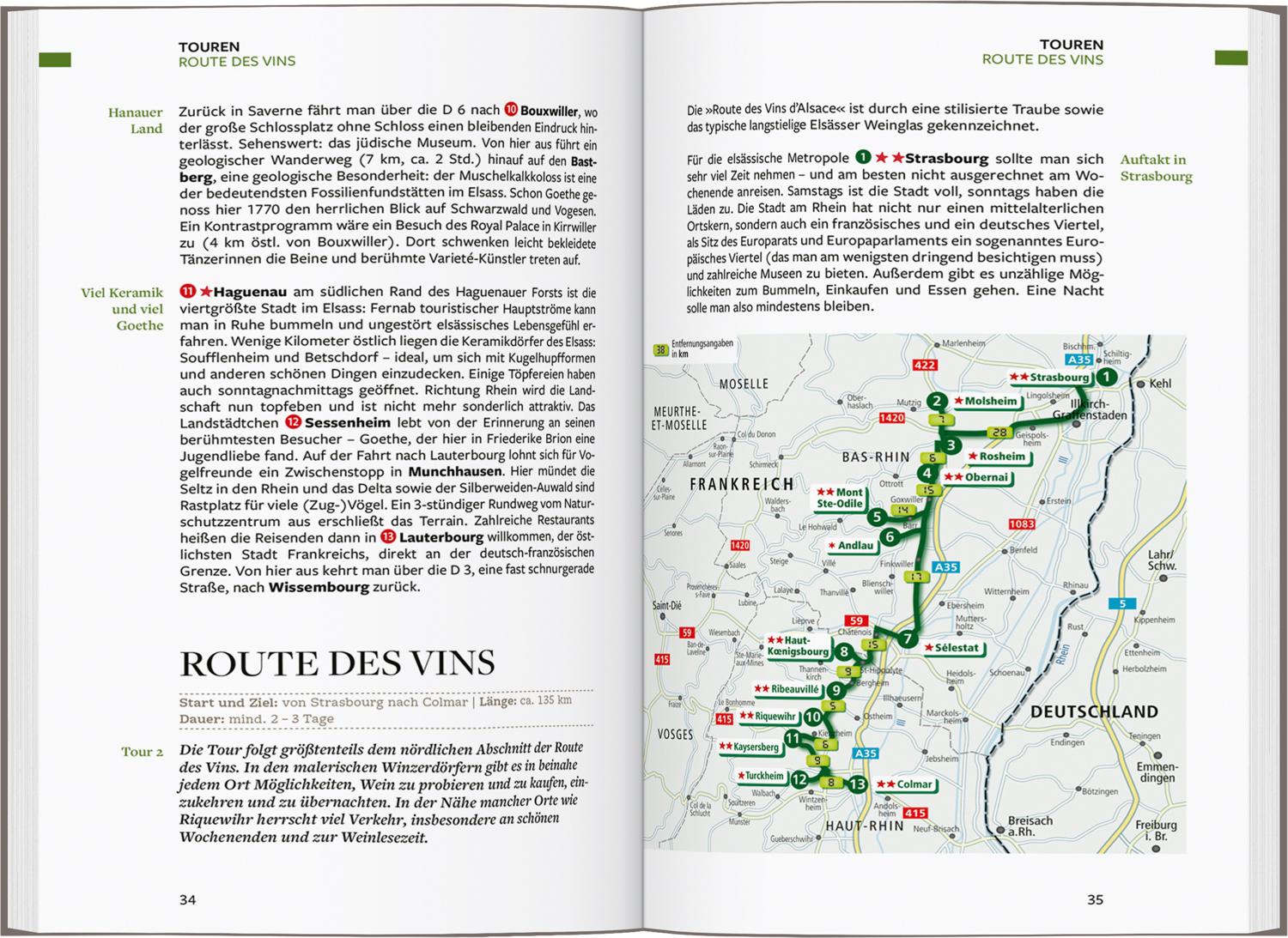 Beispielinhalt (Bild) Baedeker Reiseführer Elsass, Vogesen
