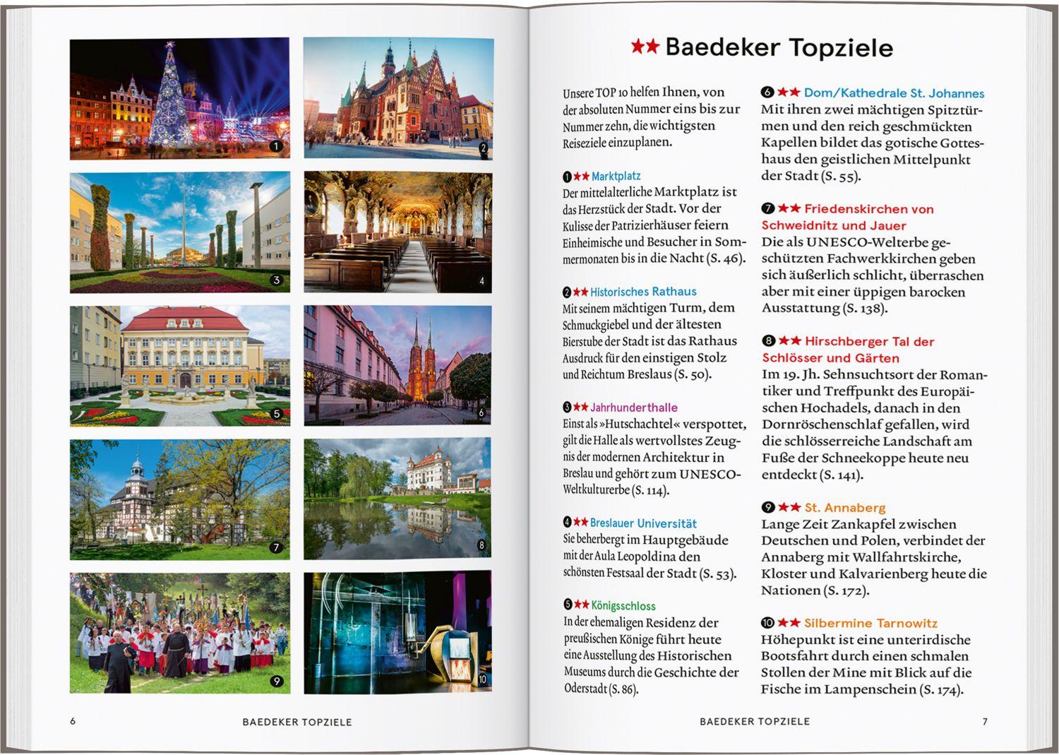 Beispielinhalt (Bild) Baedeker SMART Reiseführer Breslau & Schlesien