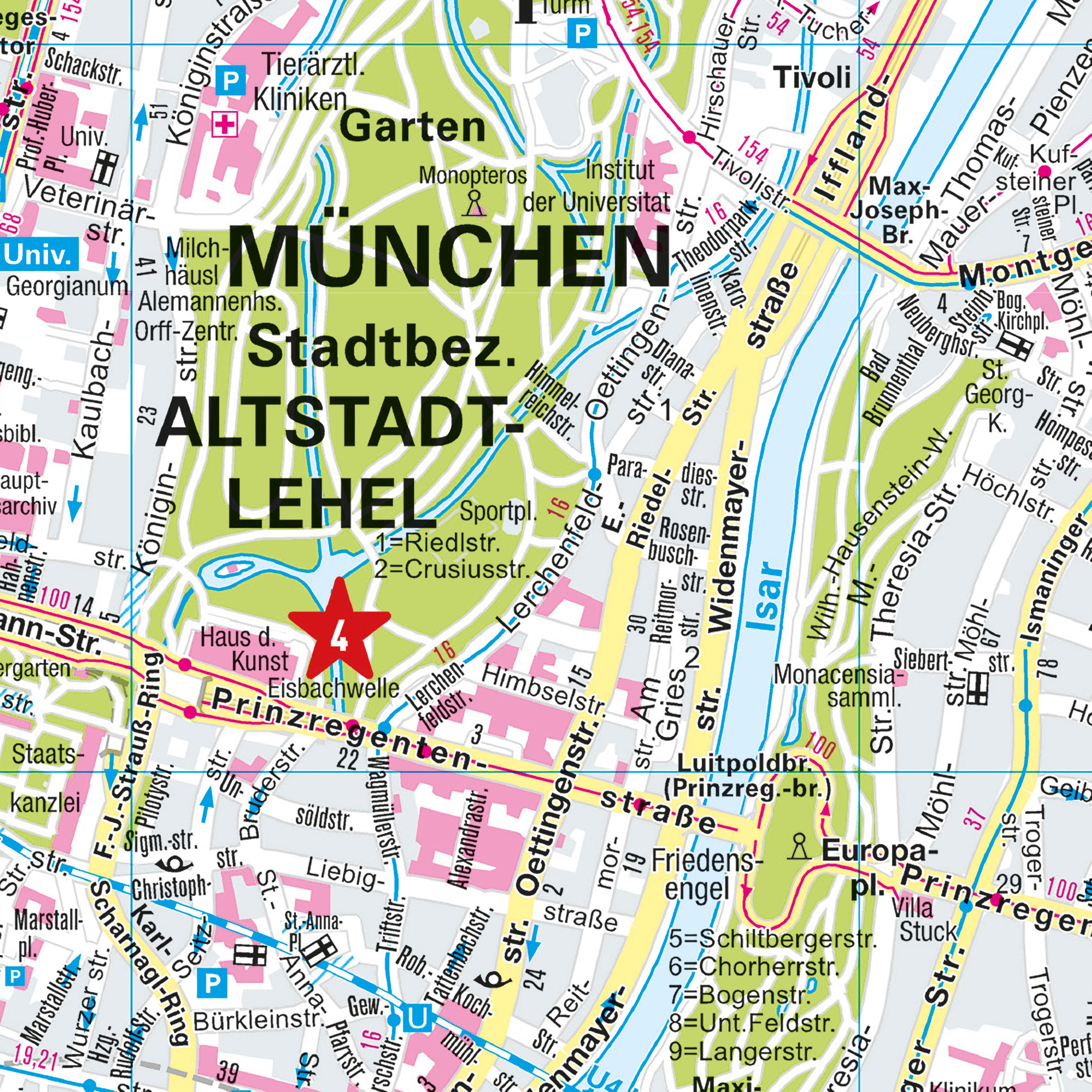 Beispielinhalt (Bild) MARCO POLO Cityplan München 1:16.000