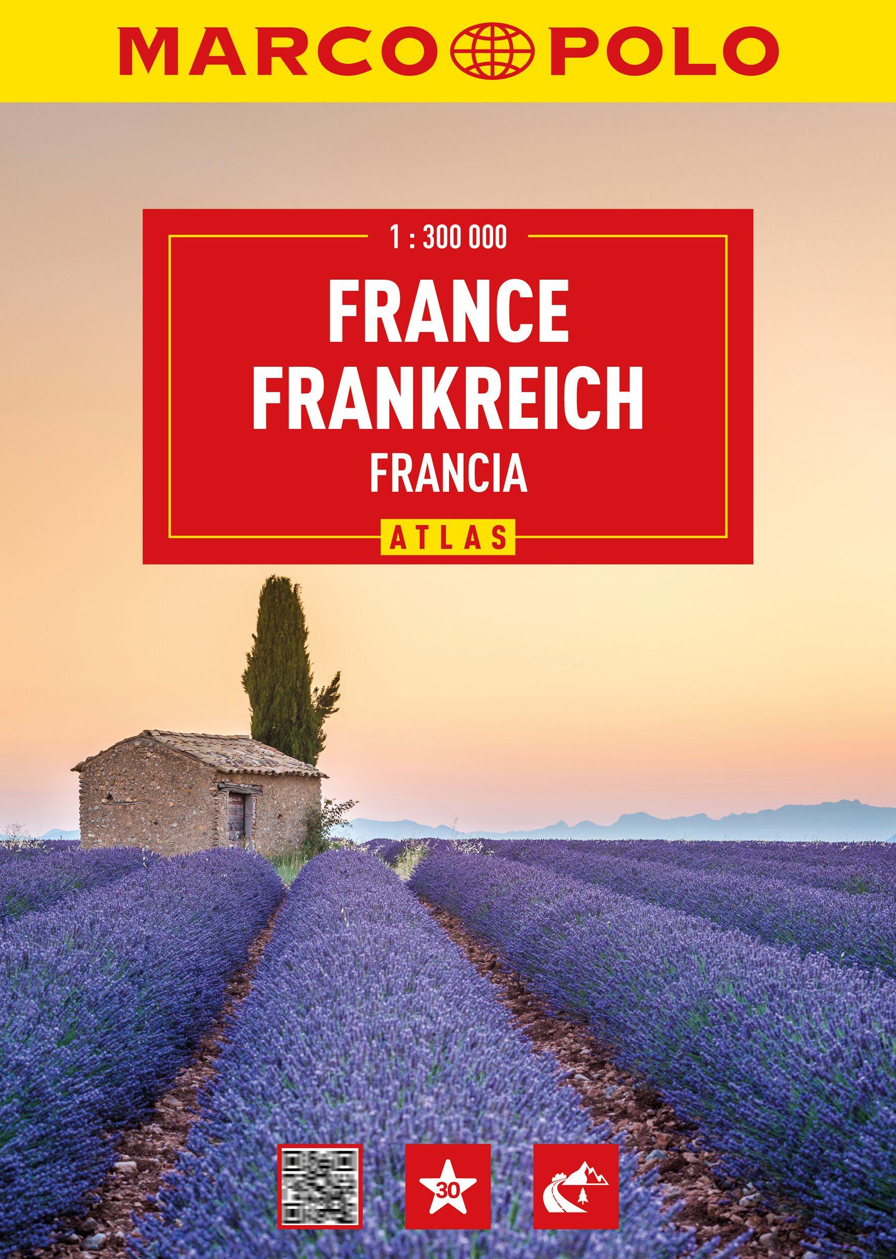 Vorderes Coverbild MARCO POLO Reiseatlas Frankreich 1:300.000