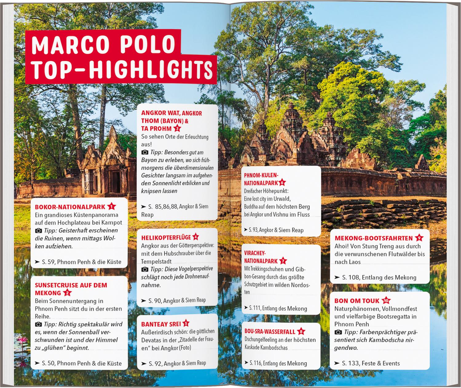 Beispielinhalt (Bild) MARCO POLO Reiseführer Kambodscha