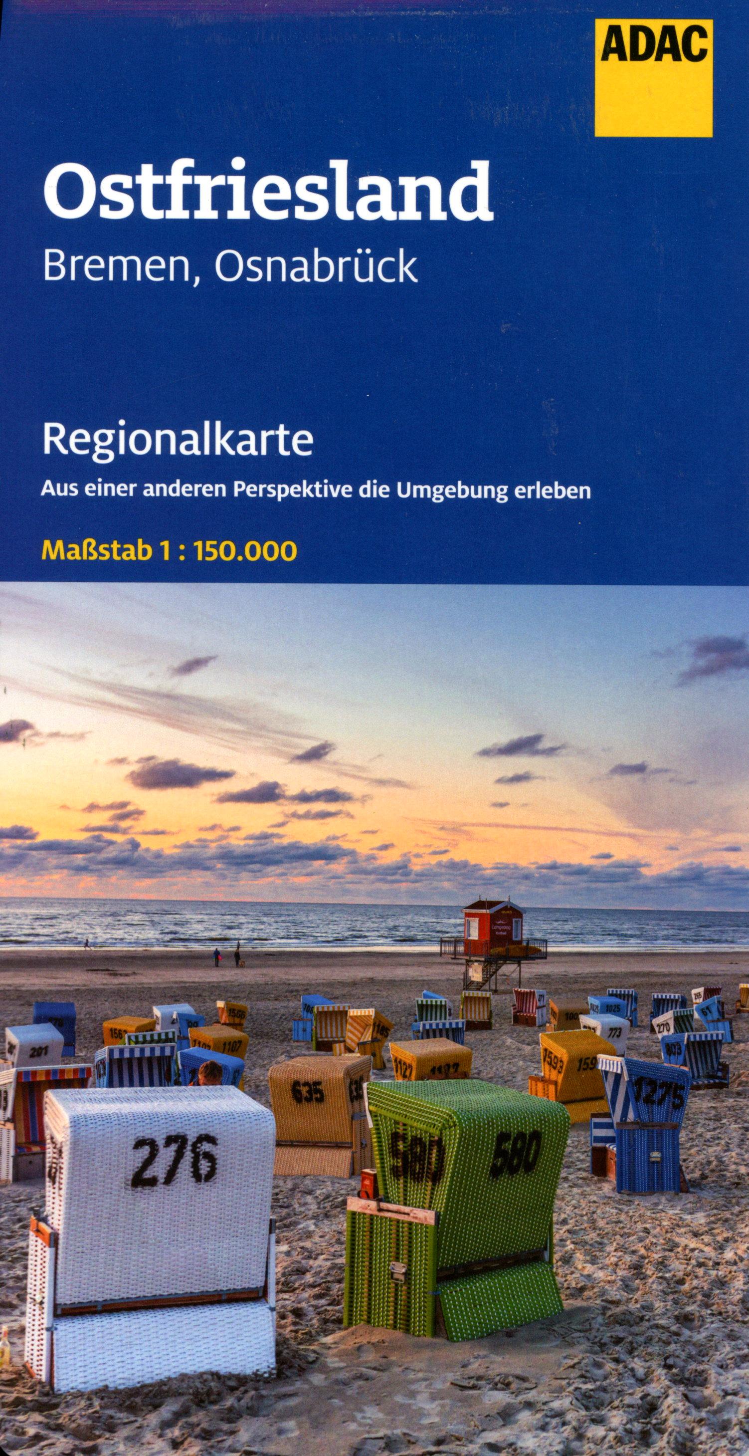 Vorderes Coverbild ADAC Regionalkarte 04 Ostfriesland 1:150.000