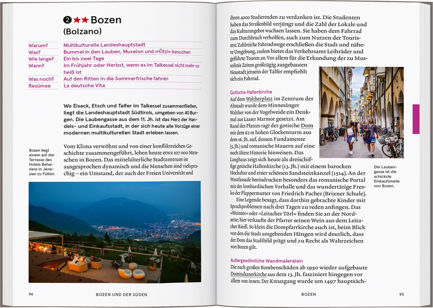 Beispielinhalt (Bild) Baedeker SMART Reiseführer Südtirol