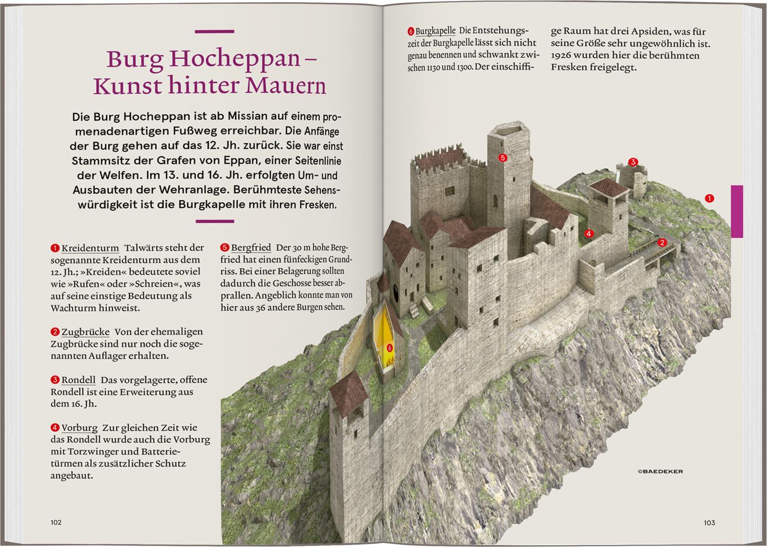 Beispielinhalt (Bild) Baedeker SMART Reiseführer Südtirol