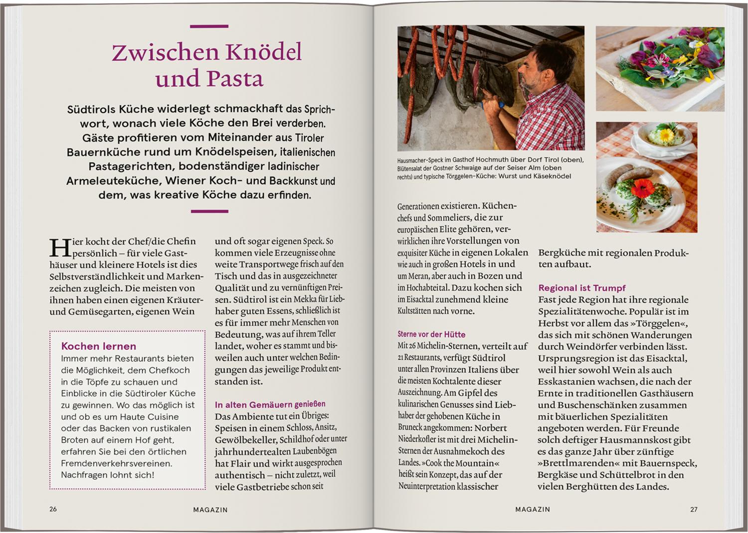 Beispielinhalt (Bild) Baedeker SMART Reiseführer Südtirol