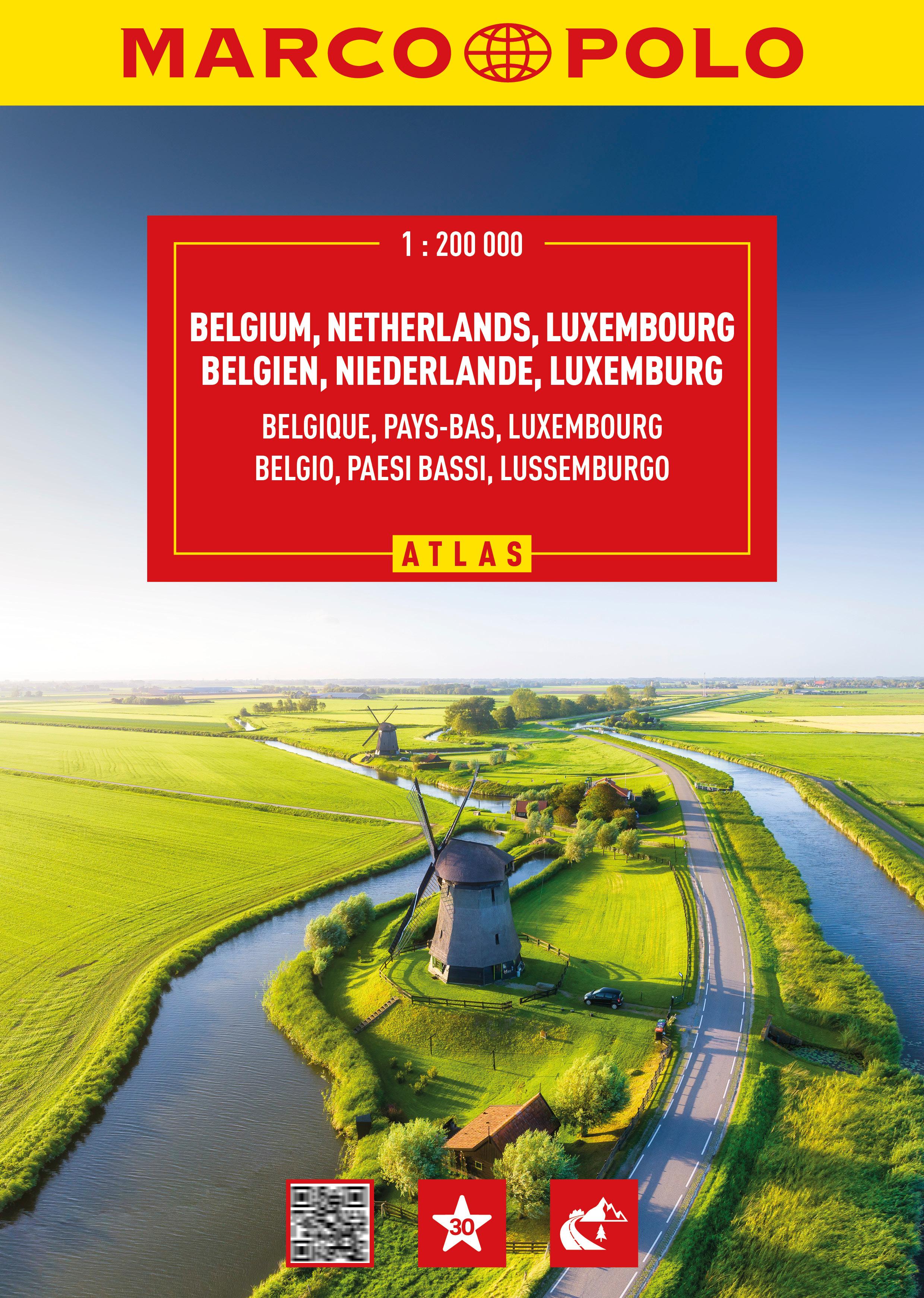 Vorderes Coverbild MARCO POLO Reiseatlas Benelux 1:200.000