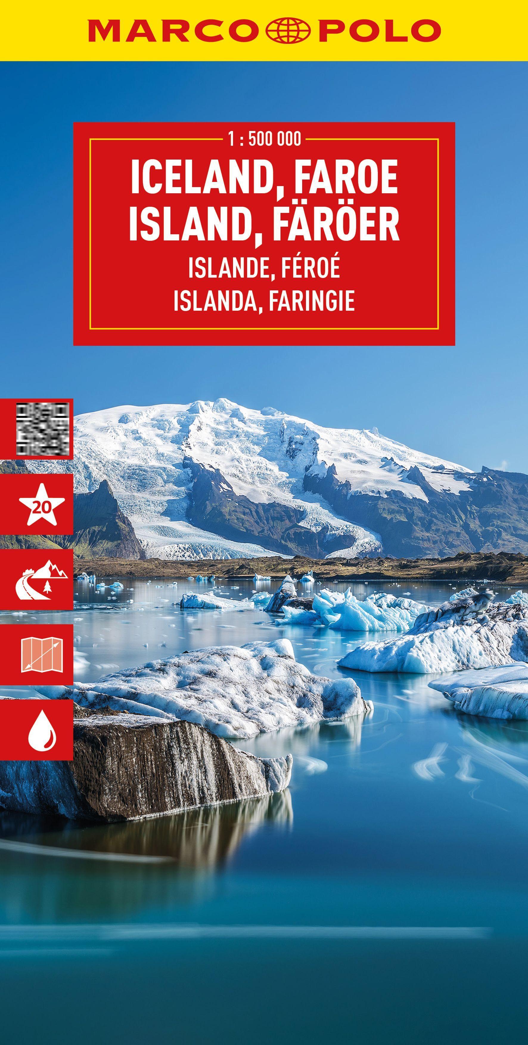 Vorderes Coverbild Iceland, Faroe Islands Marco Polo Map