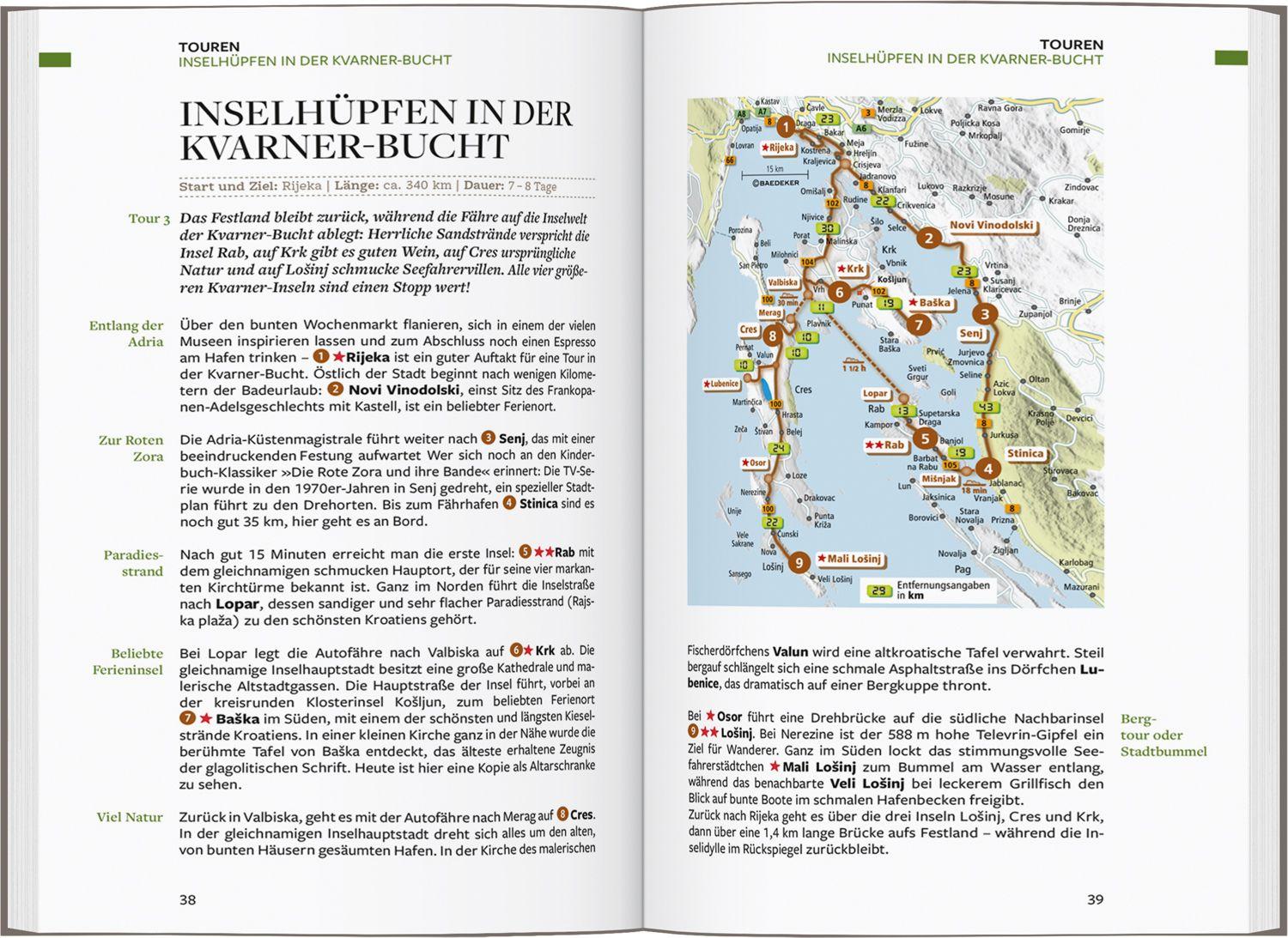 Beispielinhalt (Bild) Baedeker Reiseführer Istrien, Kvarner-Bucht