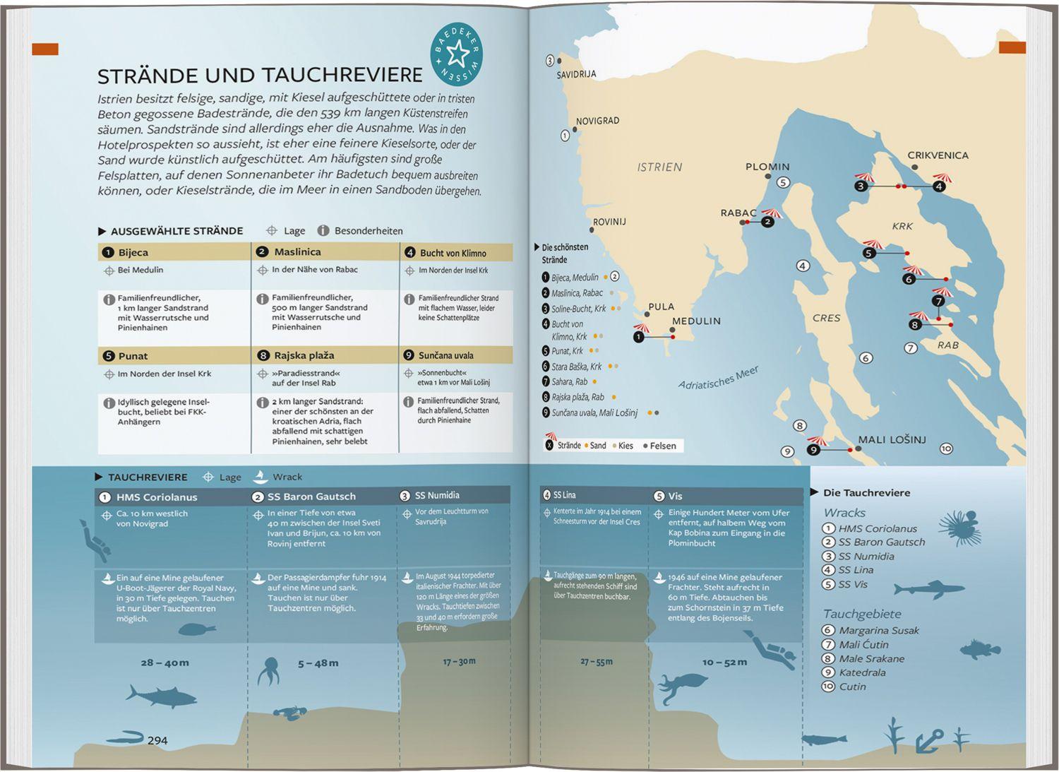 Beispielinhalt (Bild) Baedeker Reiseführer Istrien, Kvarner-Bucht