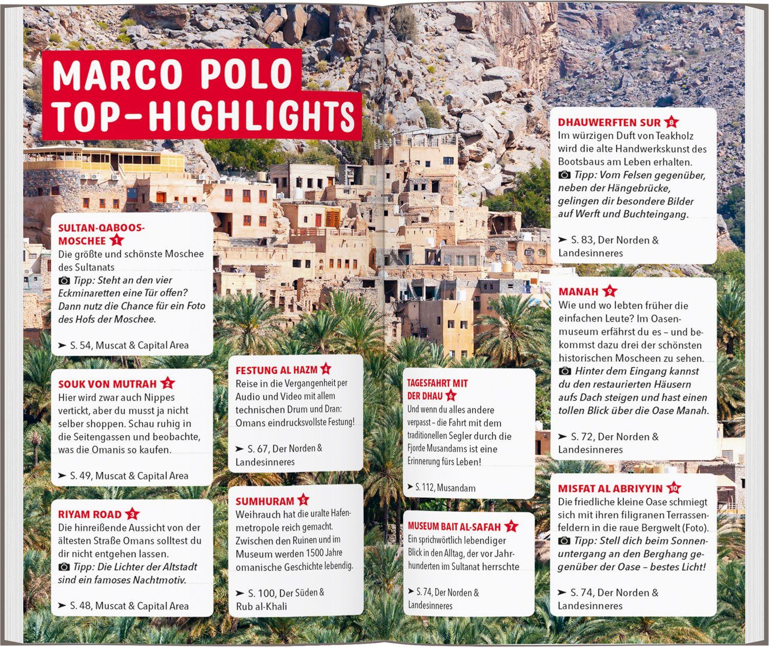 Beispielinhalt (Bild) MARCO POLO Reiseführer Oman