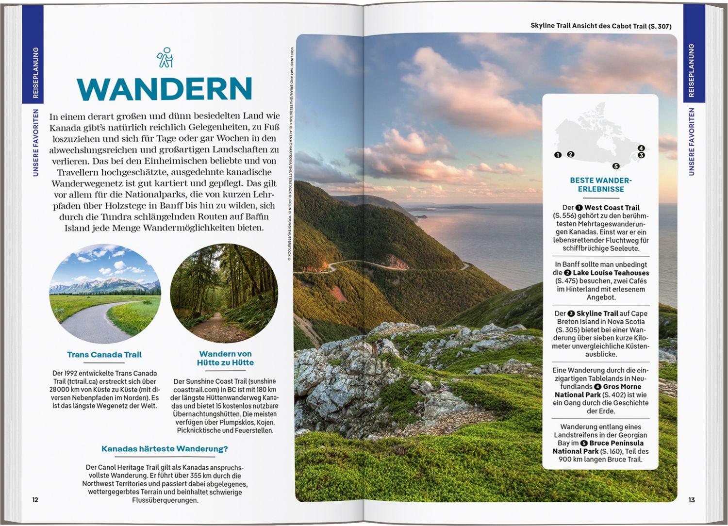Beispielinhalt (Bild) LONELY PLANET Reiseführer Kanada