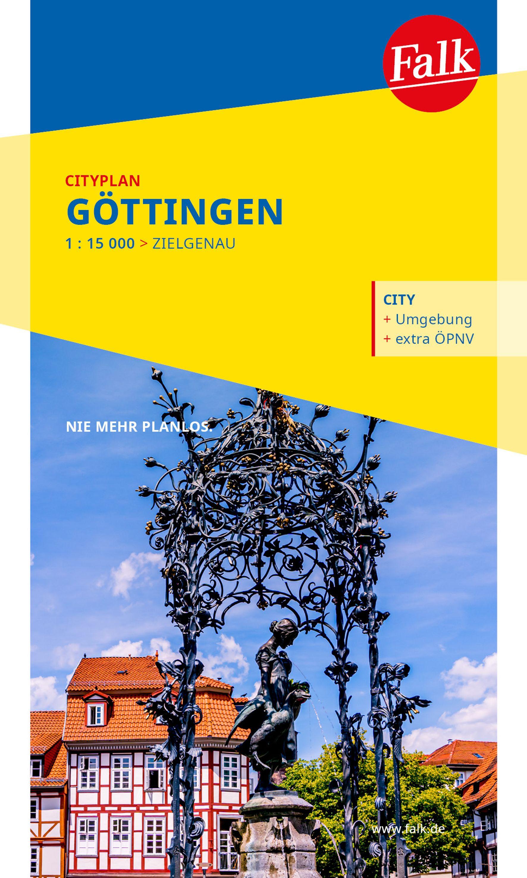 Vorderes Coverbild Falk Cityplan Göttingen 1:15.000