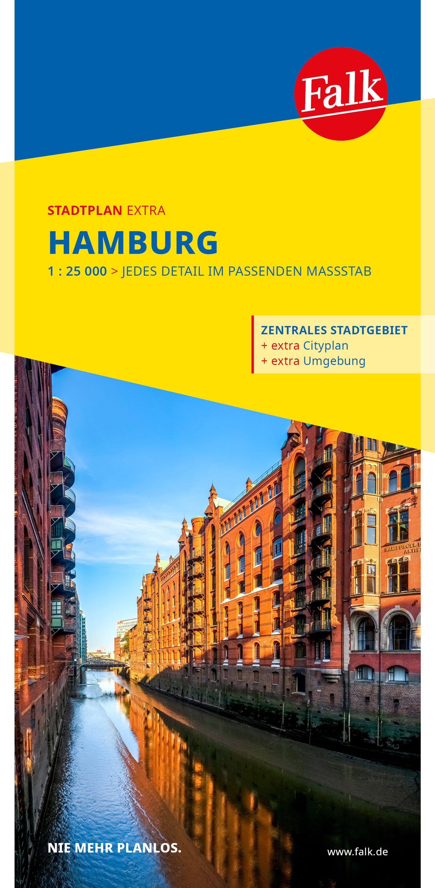 Vorderes Coverbild Falk Stadtplan Extra Hamburg 1:25.000
