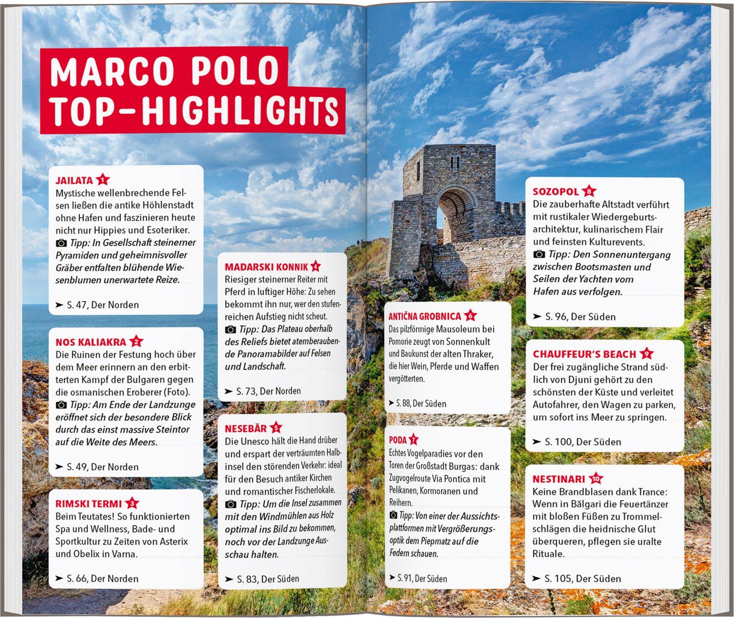 Beispielinhalt (Bild) MARCO POLO Reiseführer Bulgarische Schwarzmeerküste