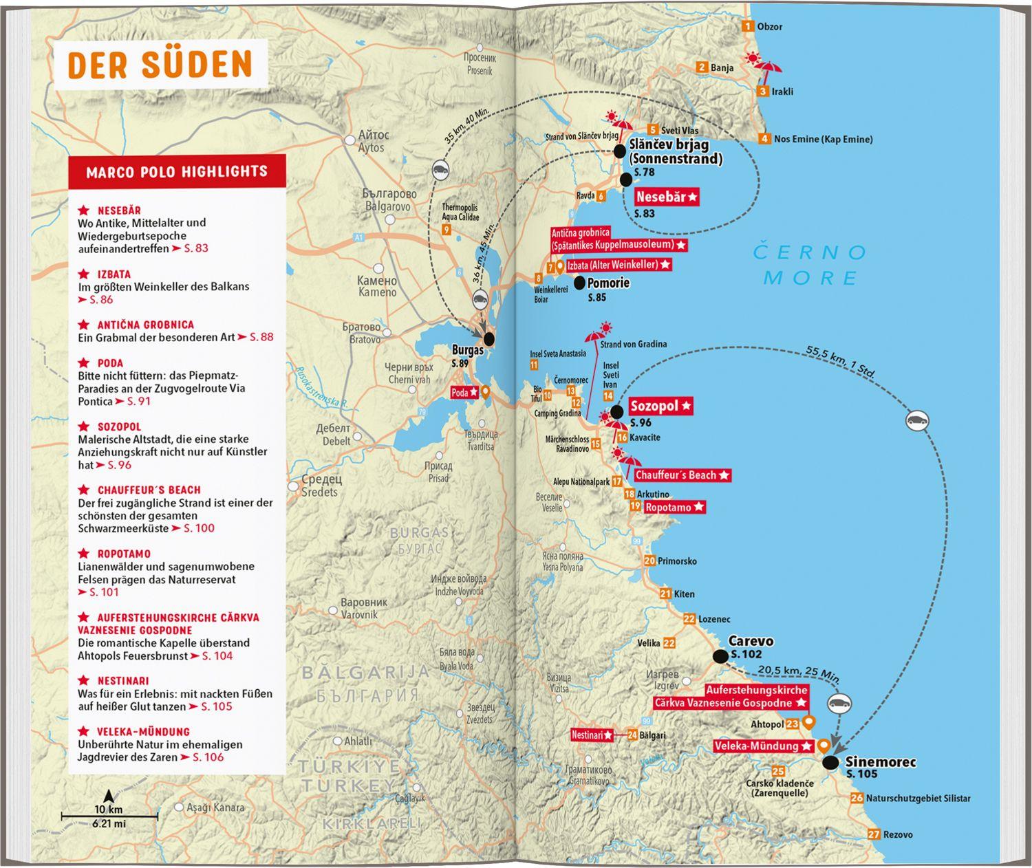 Beispielinhalt (Bild) MARCO POLO Reiseführer Bulgarische Schwarzmeerküste