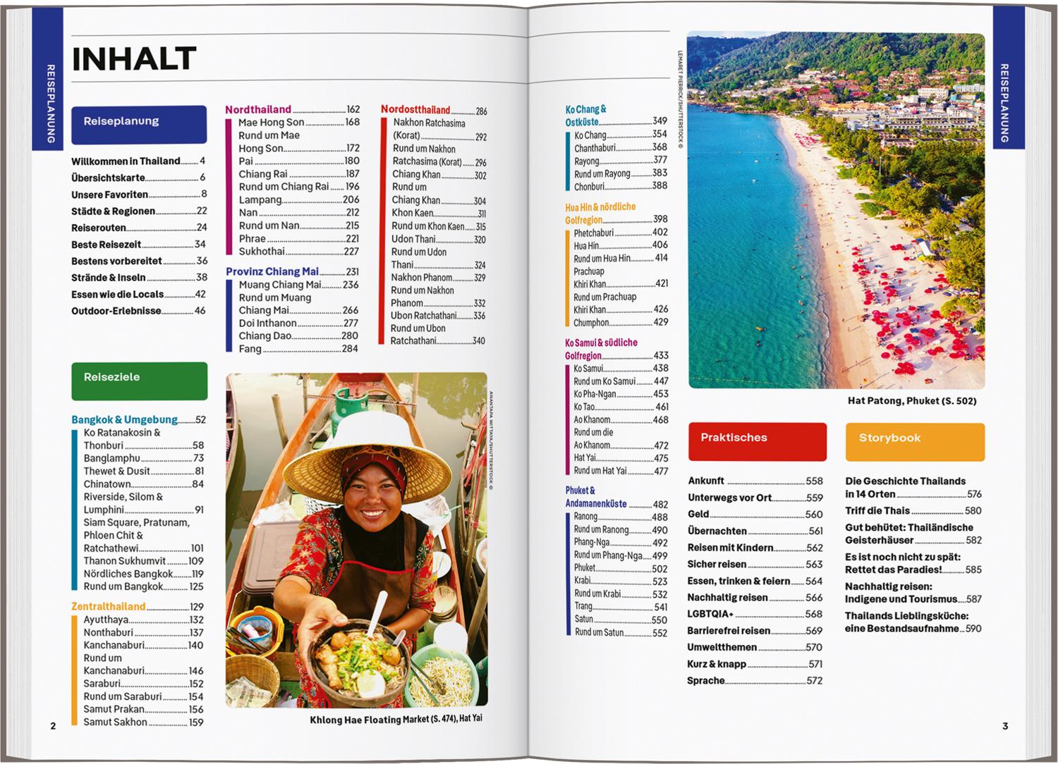 Beispielinhalt (Bild) LONELY PLANET Reiseführer Thailand