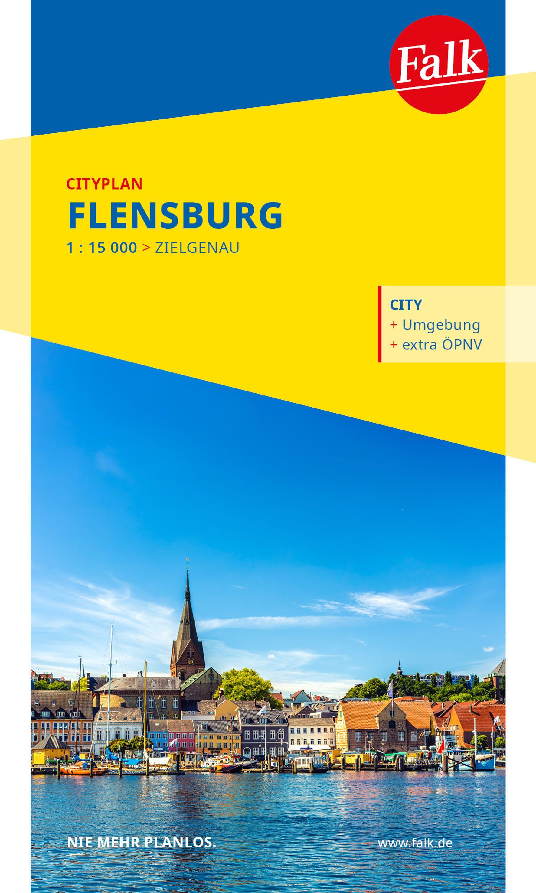 Vorderes Coverbild Falk Cityplan Flensburg 1:15.000