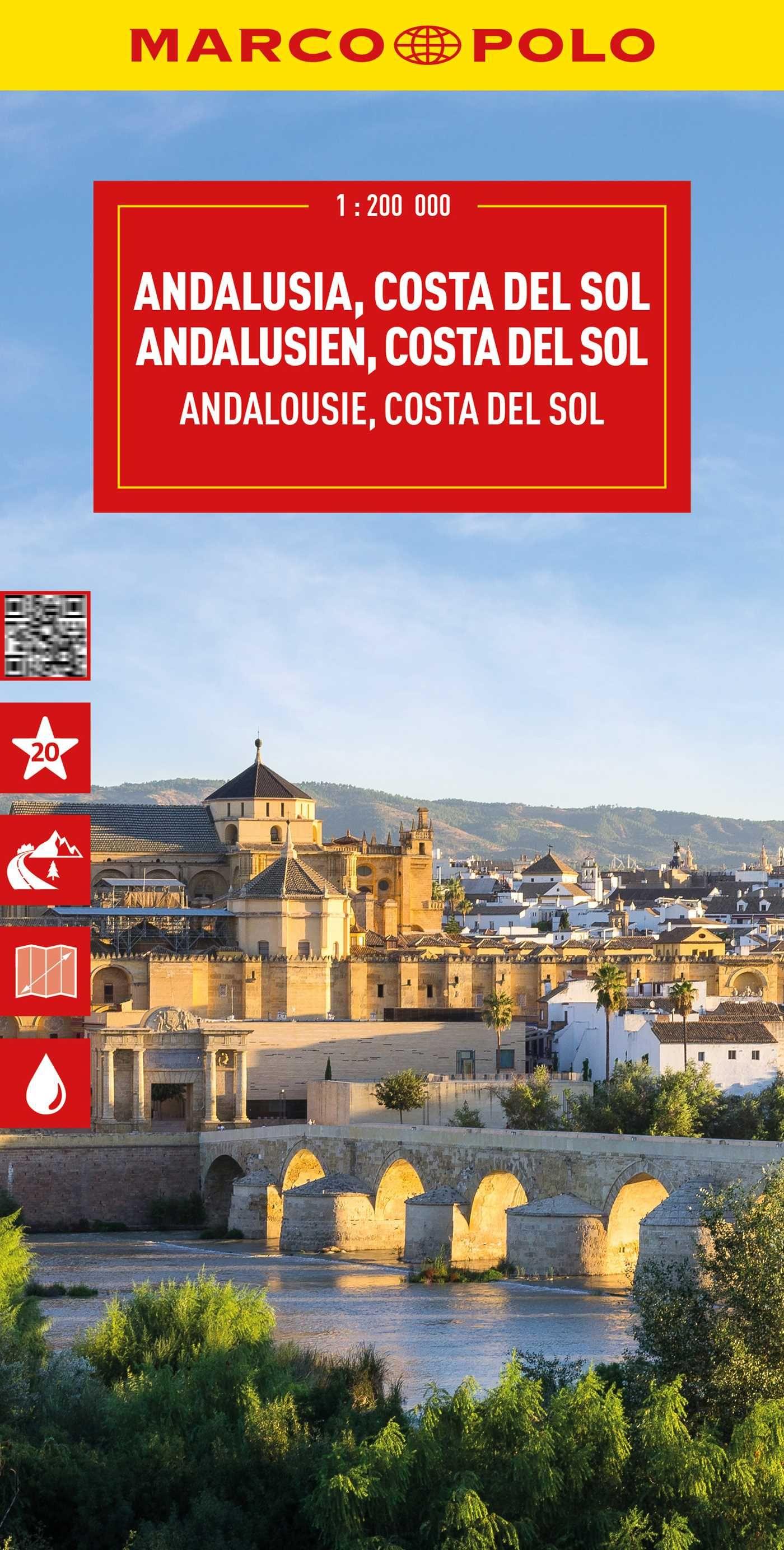 Vorderes Coverbild MARCO POLO Reisekarte Andalusien, Costa del Sol 1:200.000