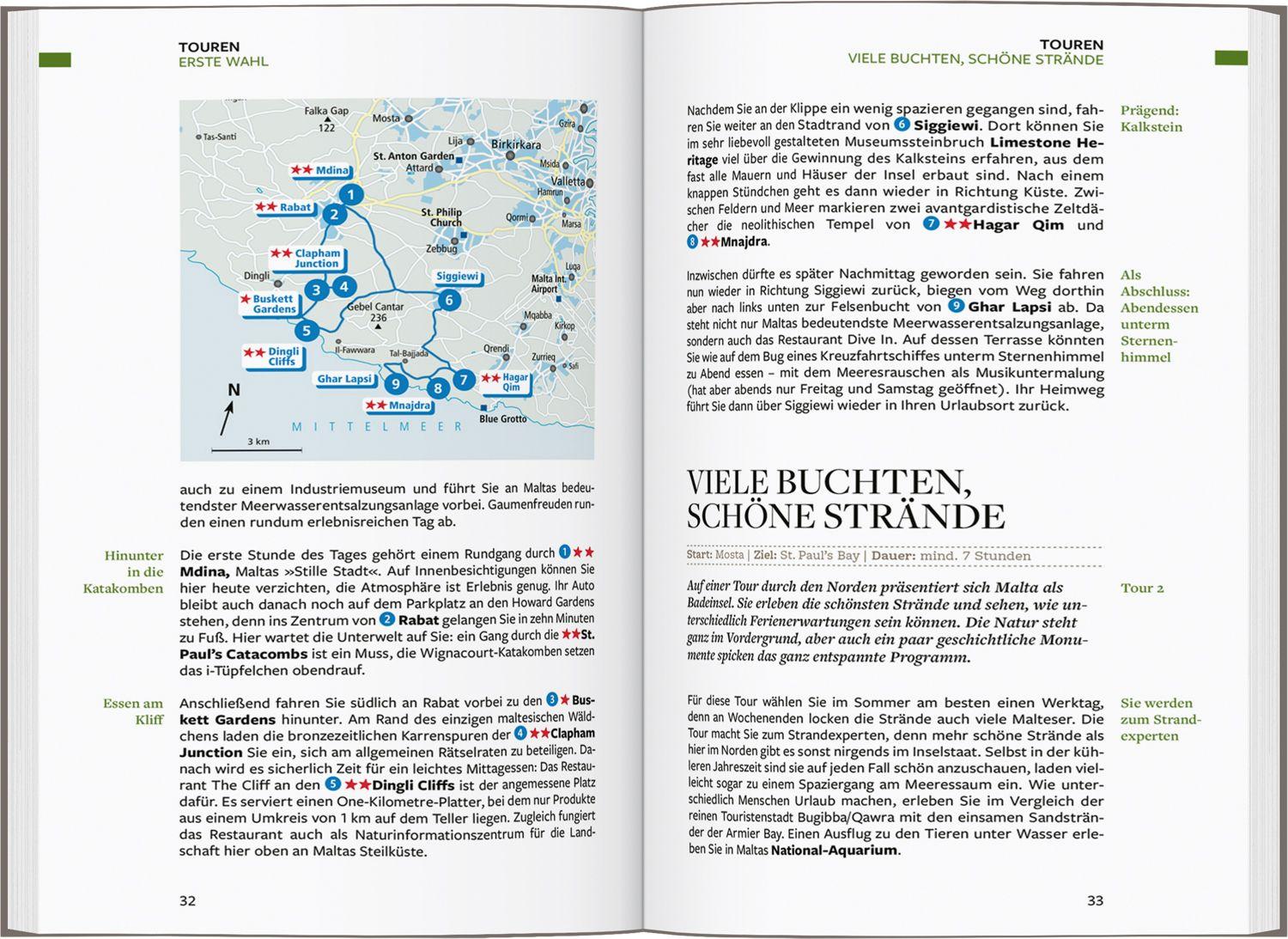 Beispielinhalt (Bild) Baedeker Reiseführer Malta, Gozo, Comino