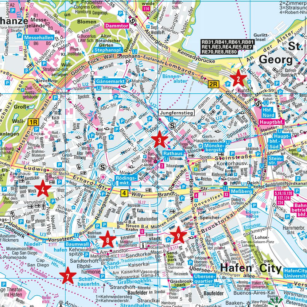 Beispielinhalt (Bild) MARCO POLO Cityplan Hamburg 1:12.000