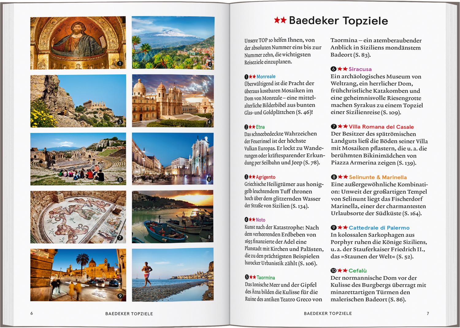 Beispielinhalt (Bild) Baedeker SMART Reiseführer Sizilien