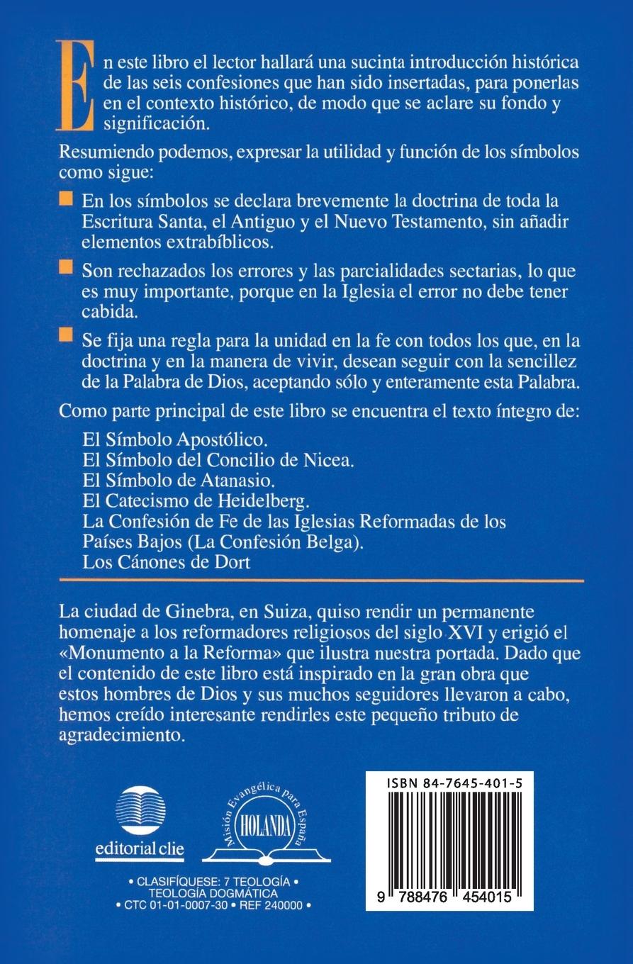 Rückseitencover Confesiones de fe de la iglesia