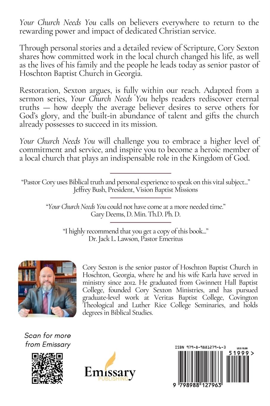 Rückseitencover Your Church Needs You