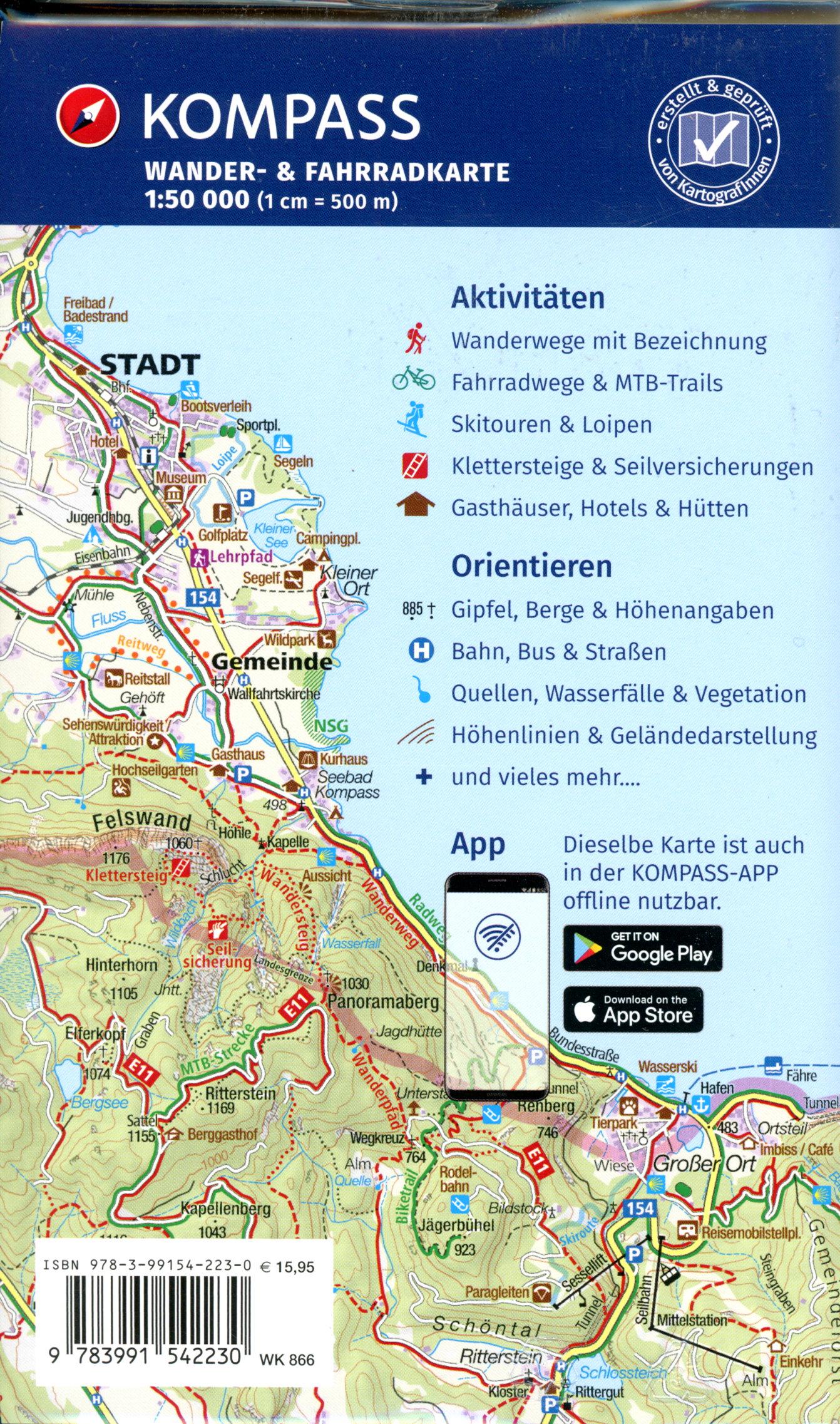 Beispielinhalt (Bild) KOMPASS Wanderkarten-Set 866 Erzgebirge (2 Karten) 1:50.000