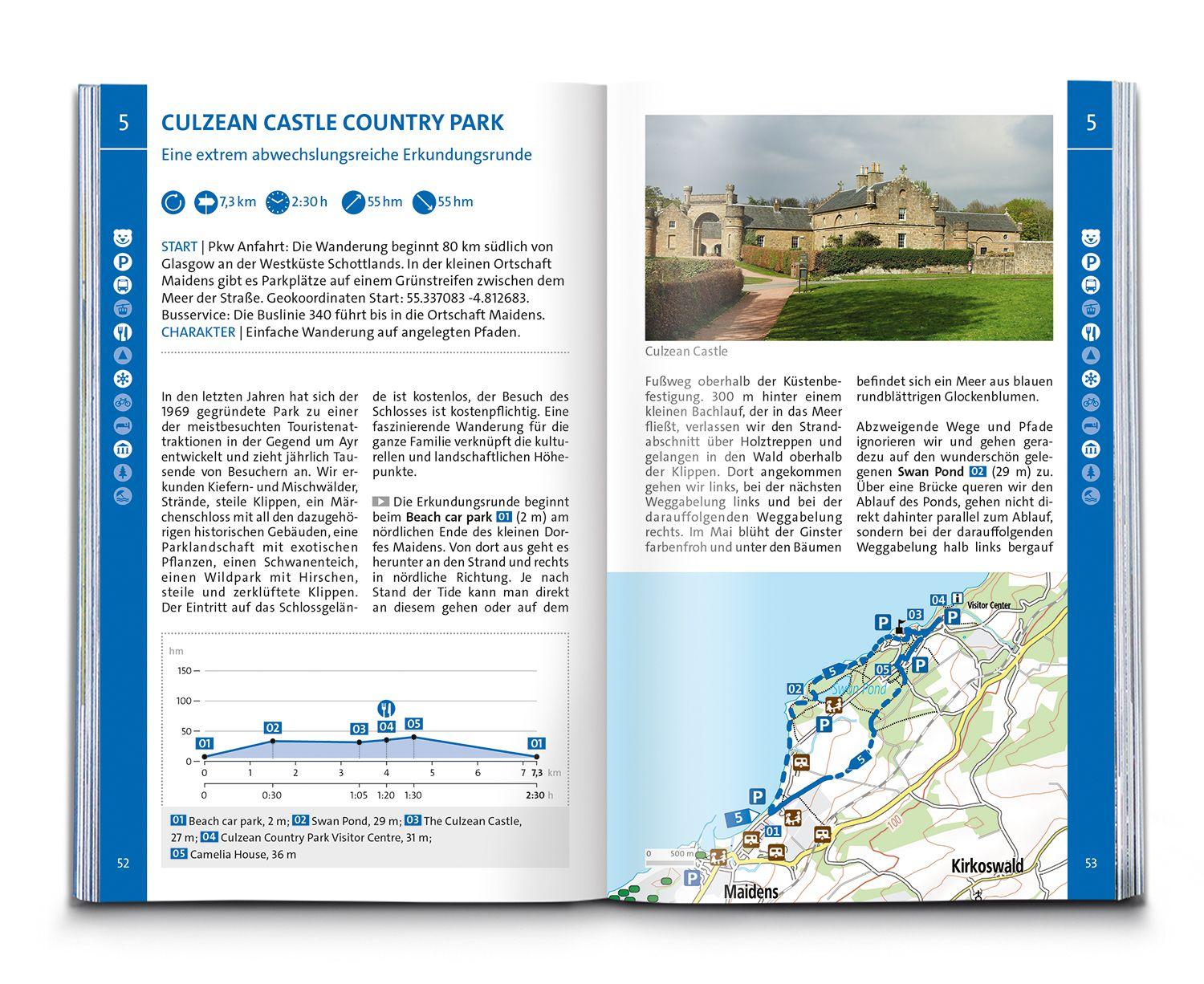 Beispielinhalt (Bild) KOMPASS Wanderführer Schottland, Wanderungen an den Küsten und in den Highlands 60 Touren mit Extra-Tourenkarte