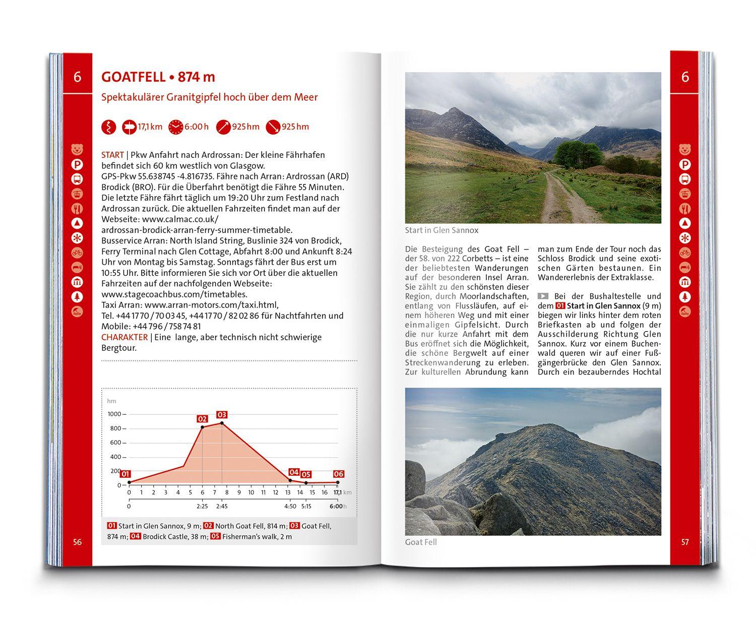 Beispielinhalt (Bild) KOMPASS Wanderführer Schottland, Wanderungen an den Küsten und in den Highlands 60 Touren mit Extra-Tourenkarte